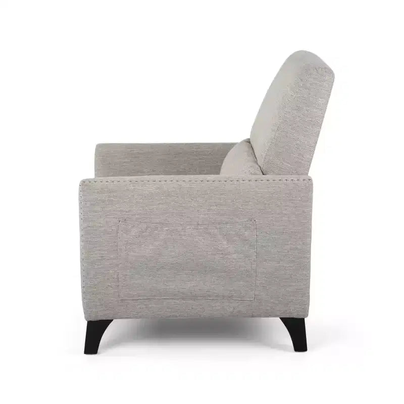 Fauteuil inclinable contemporain GDFStudio Alscot en tissu avec clous décoratifs