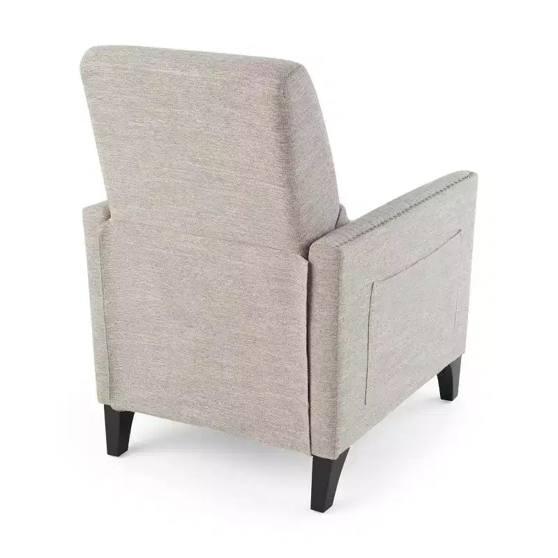 Fauteuil inclinable contemporain GDFStudio Alscot en tissu avec clous décoratifs