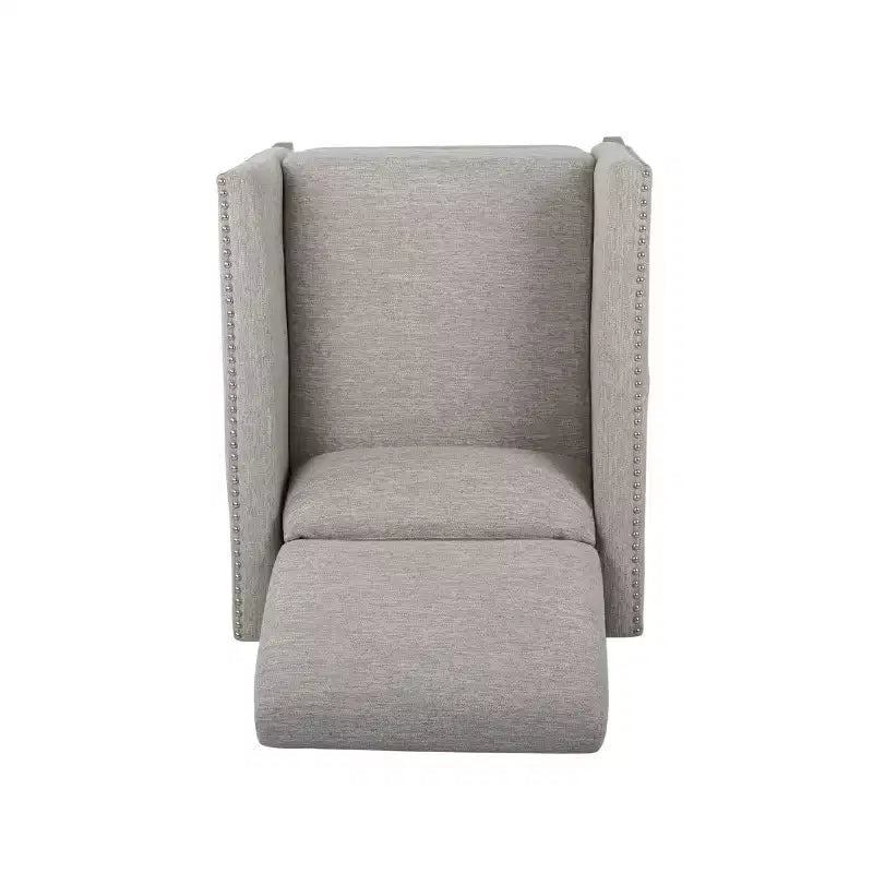 Fauteuil inclinable contemporain GDFStudio Alscot en tissu avec clous décoratifs