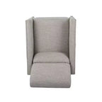 Fauteuil inclinable contemporain GDFStudio Alscot en tissu avec clous décoratifs