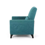 Fauteuil inclinable contemporain GDFStudio Alscot en tissu avec clous décoratifs