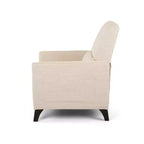 Fauteuil inclinable contemporain GDFStudio Alscot en tissu avec clous décoratifs