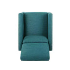 Fauteuil inclinable contemporain GDFStudio Alscot en tissu avec clous décoratifs