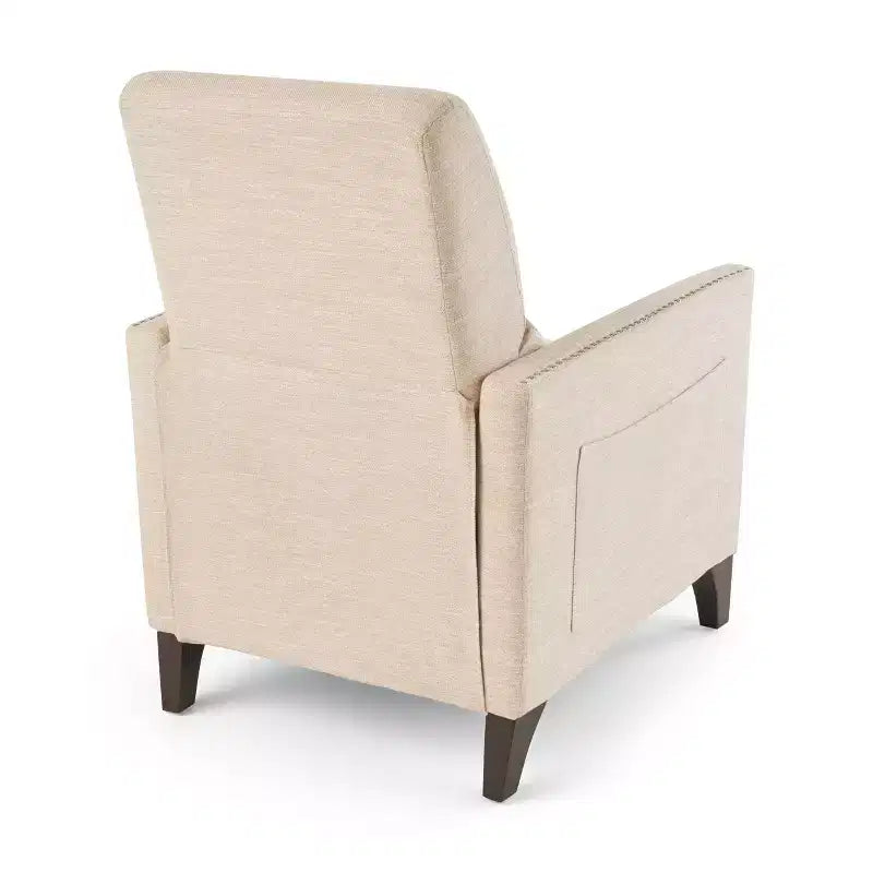 Fauteuil inclinable contemporain GDFStudio Alscot en tissu avec clous décoratifs