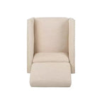 Fauteuil inclinable contemporain GDFStudio Alscot en tissu avec clous décoratifs