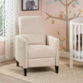 GDFStudio Alscot Contemporary Fabric Pushback Recliner with Nailhead Accents