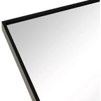 Miroir mural de salle de bain avec arche en métal noir