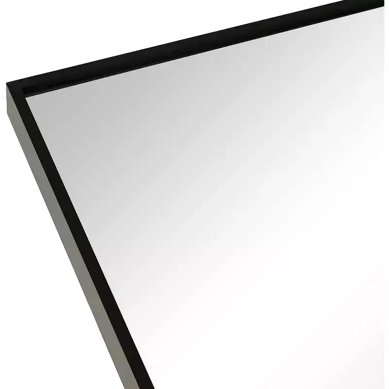 Miroir mural de salle de bain avec arche en métal noir