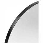 Miroir mural de salle de bain avec arche en métal noir