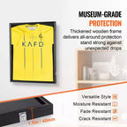 Cadre d'affichage pour maillot VEVOR, 24 x 32 x 1,5 pouces, grande boîte vitrine de maillot de sport verrouillable avec verre PC de protection UV à 98 % et cintres, noir