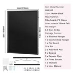 Cadre d'affichage pour maillot VEVOR, 24 x 32 x 1,5 pouces, grande boîte vitrine de maillot de sport verrouillable avec verre PC de protection UV à 98 % et cintres, noir