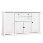 TROPOW 58 Buffet Bahut avec Rangement avec 4 Portes et 2 Tiroirs, Meuble de Rangement de Cuisine en Bois Style Ferme, Meuble de Rangement, Meuble Bar à Café