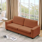 Canapé Moderne 83, Canapé 3 Places Profond en Velours Côtelé avec Accoudoirs Larges, Housse de Coussin Amovible Lavable, Canapé Confortable