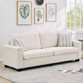 83 Modern Sofa, Corduroy 3 Seater Deep Seat Couch with Wide Armrest, Removable Washable Cushion Cover, Comfy Sofa