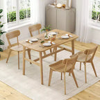 PexFix 47 Dining Table for 4-6 Person Wood Kitchen Table Modern Dinner Table with Sturdy Wood Frame for Dining Room Kitchen Nature