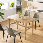 PexFix Table de salle à manger 47 pour 4-6 personnes, Table de cuisine en bois, Table de dîner moderne avec cadre en bois robuste pour salle à manger et cuisine, Nature