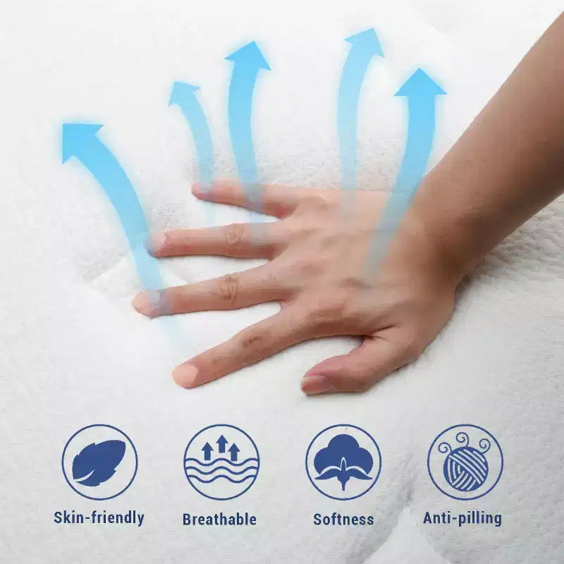 Matelas Hybride Swedrea, Mousse à Mémoire de Forme Respirante Refroidissante (Fermeté Moyenne), en Boîte, Blanc