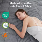 Matelas hybride Swedrea en mousse à mémoire de forme rafraîchissante, fermeté moyenne, livré compressé dans une boîte