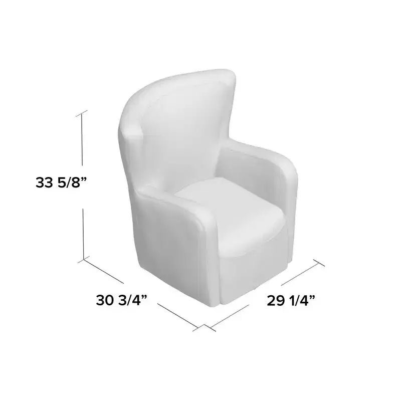 Fauteuil club pivotant contemporain Oria en cuir reconstitué GDFStudio
