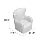 Fauteuil club pivotant contemporain Oria en cuir reconstitué GDFStudio