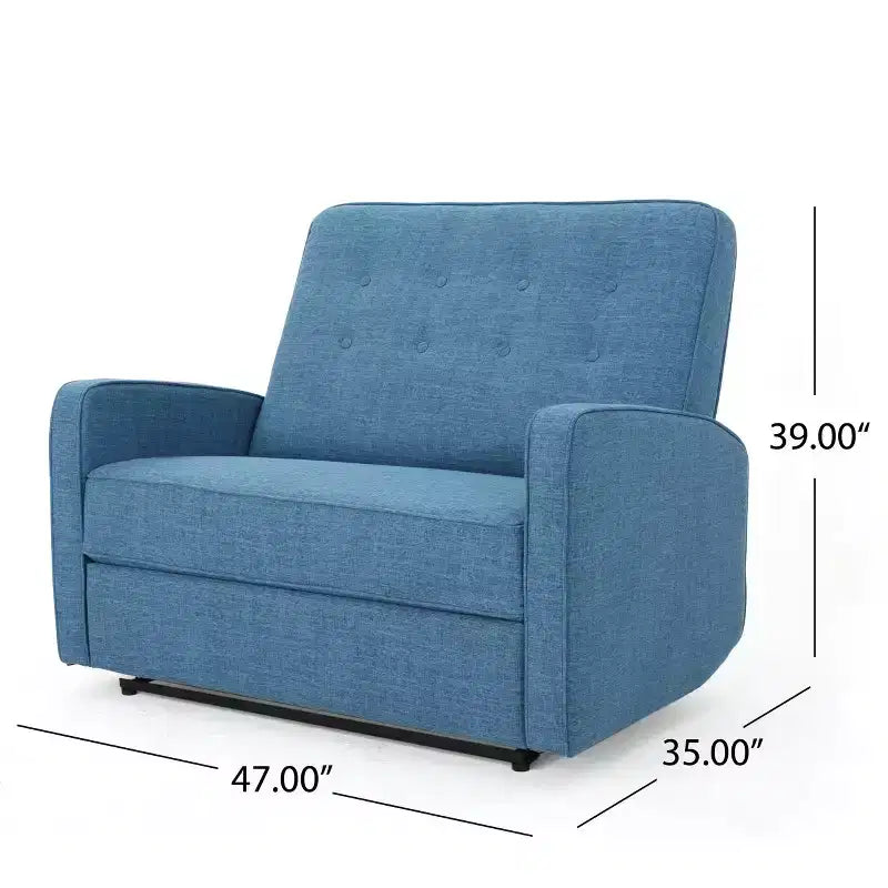 Fauteuil inclinable manuel standard Merax Sleek 47 avec design capitonné confortable