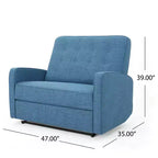 Fauteuil inclinable manuel standard Merax Sleek 47 avec design capitonné confortable