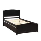 Lit plateforme de taille simple avec lit gigogne Espresso