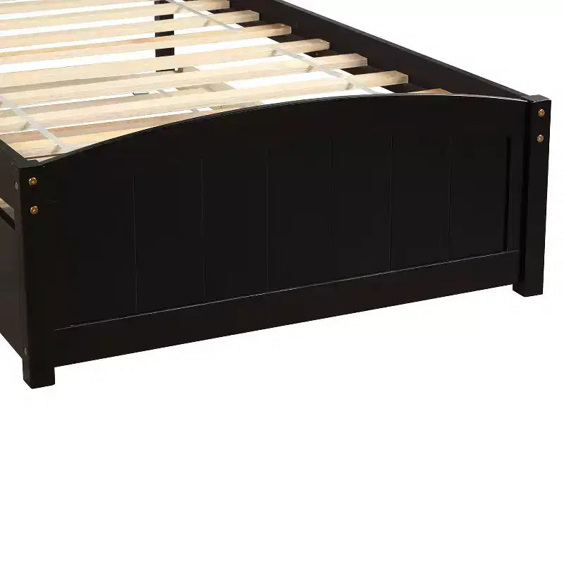Lit plateforme de taille simple avec lit gigogne Espresso