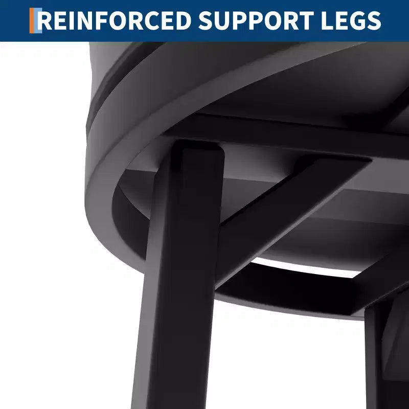 Lot de 2 tabourets de bar rotatifs de 76 cm avec structure en fer, siège en MDF, pivotement à 360 degrés, construction durable et design moderne