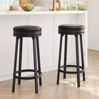 Lot de 2 tabourets de bar rotatifs de 76 cm avec structure en fer, siège en MDF, pivotement à 360 degrés, construction durable et design moderne