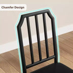 Ensemble table et chaises de salle à manger en verre, table de cuisine et chaises avec design biseauté, ensemble table de salle à manger 3/5 pièces avec sièges rembourrés