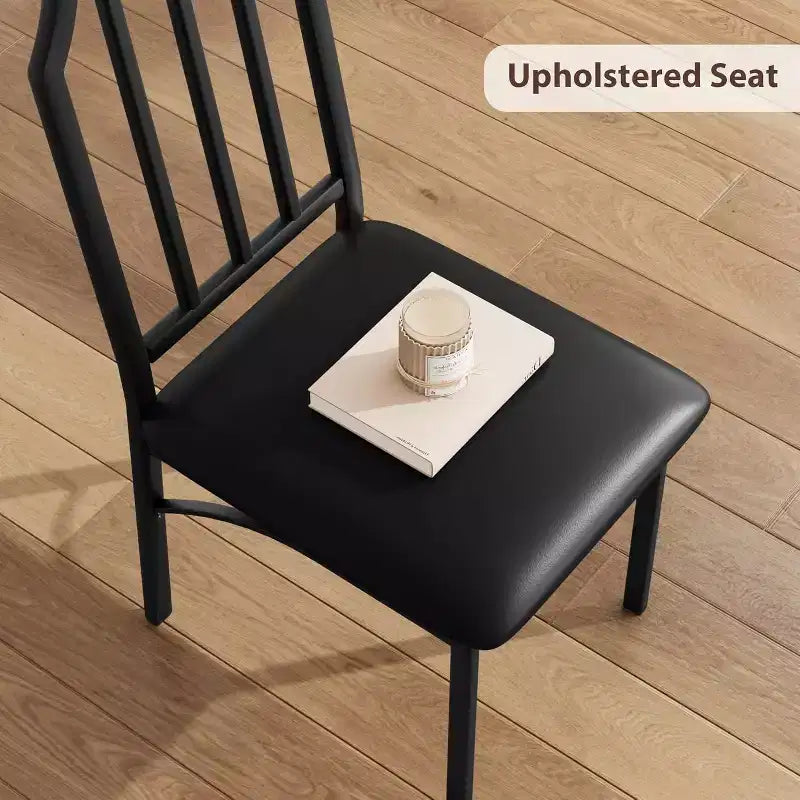 Ensemble table et chaises de salle à manger en verre, table de cuisine et chaises avec design biseauté, ensemble table de salle à manger 3/5 pièces avec sièges rembourrés