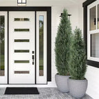 Lot de 2 topiaires Acekool de 1,5 m – Aspect cèdre réaliste pour l'intérieur et l'extérieur