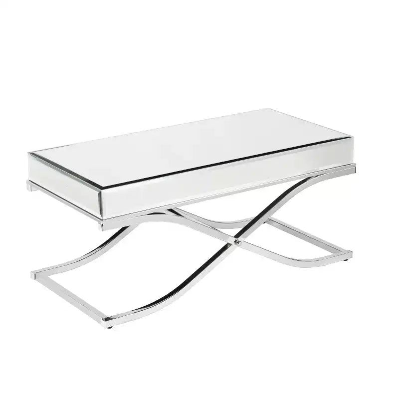 Ava Mirrored Cocktail Table - Chrome - SEI