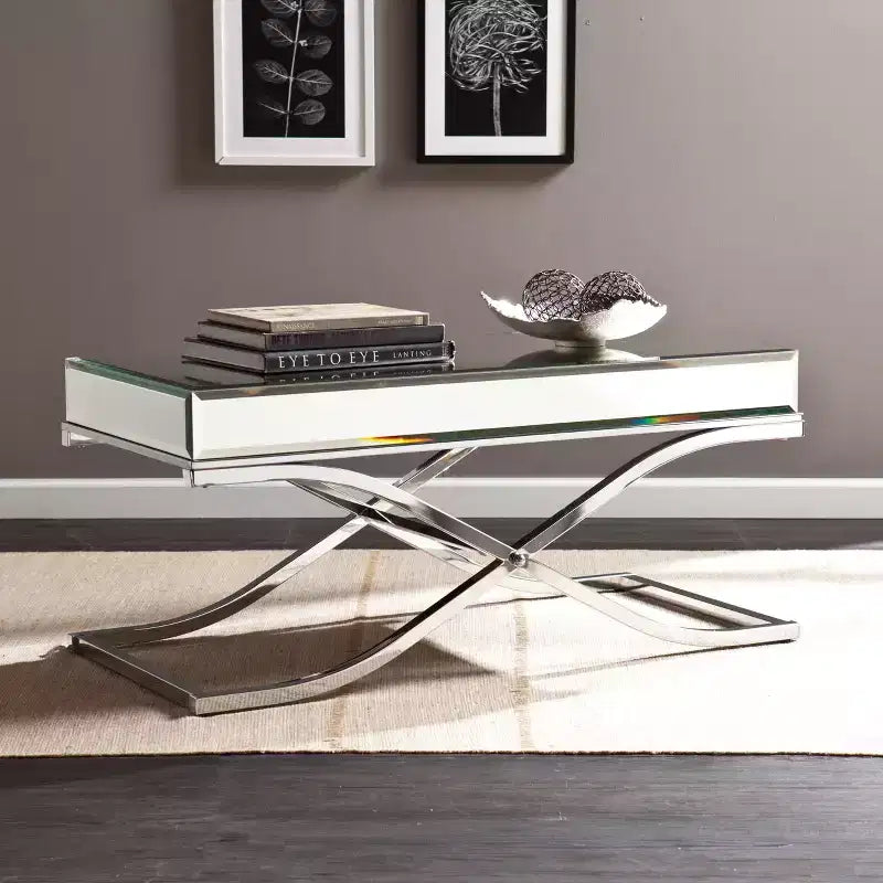 Table basse miroir Ava - Chrome - SEI