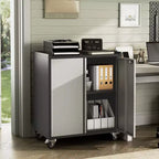 Armoire métallique verrouillable avec porte – Meuble de rangement roulant de 90 cm de haut avec étagères, armoires à outils pour garage, maison, bureau