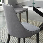 Chaises de salle à manger modernes rembourrées Probe Hues, chaise sans accoudoirs en métal pour cuisine et salle à manger