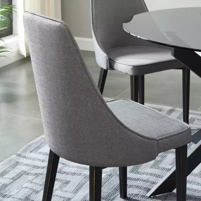 Chaises de salle à manger modernes rembourrées Probe Hues, chaise sans accoudoirs en métal pour cuisine et salle à manger