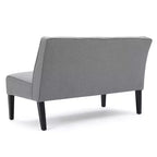 GDFStudio Gravina Causeuse contemporaine sans accoudoirs rembourrée avec pieds en bois de bouleau