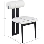 Meridian Furniture, Chaises de salle à manger Dario en cuir vegan, lot de 2