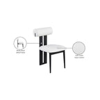 Meridian Furniture, Chaises de salle à manger Dario en cuir vegan, lot de 2