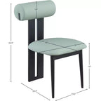 Meridian Furniture, Chaises de salle à manger Dario en cuir vegan, lot de 2