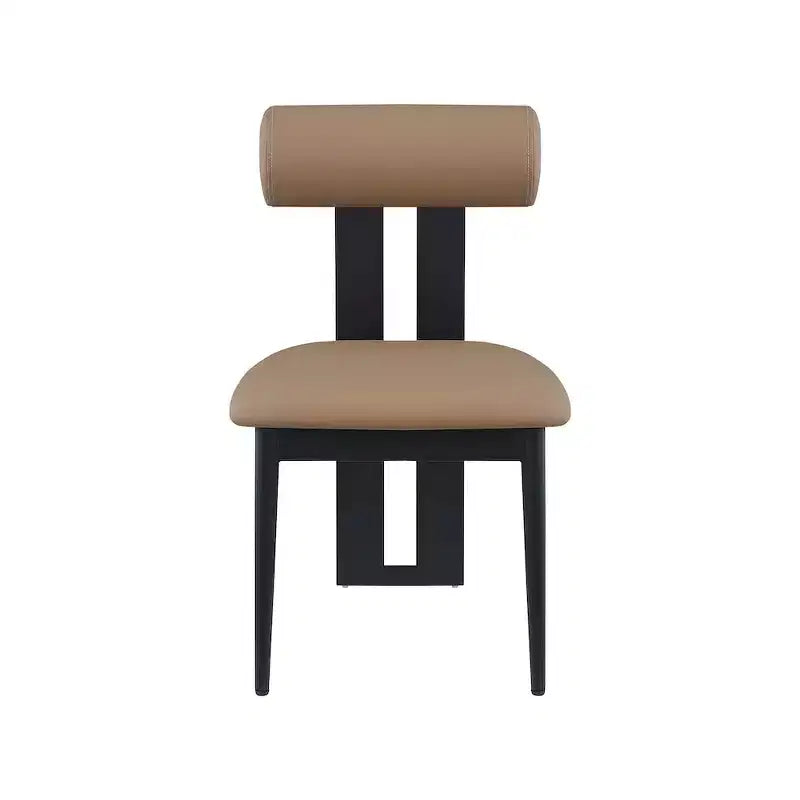 Meridian Furniture, Chaises de salle à manger Dario en cuir vegan, lot de 2