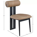 Meridian Furniture, Chaises de salle à manger Dario en cuir vegan, lot de 2