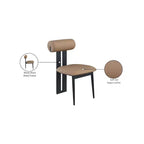 Meridian Furniture, Chaises de salle à manger Dario en cuir vegan, lot de 2