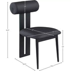 Meridian Furniture, Chaises de salle à manger Dario en cuir vegan, lot de 2