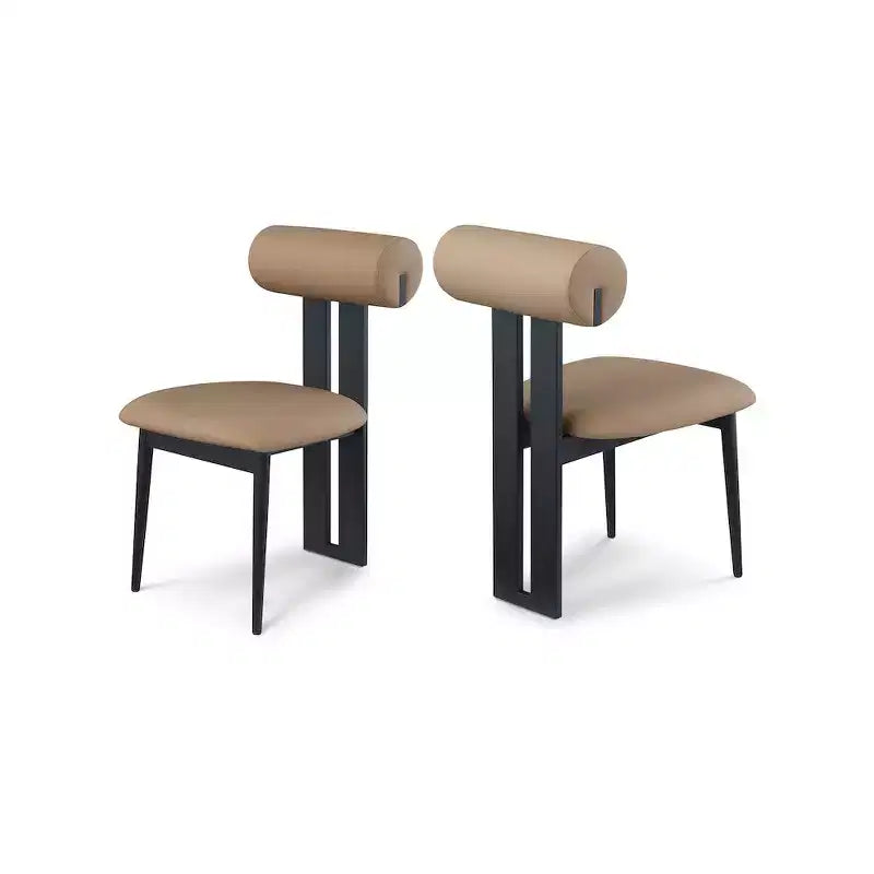Meridian Furniture, Chaises de salle à manger Dario en cuir vegan, lot de 2