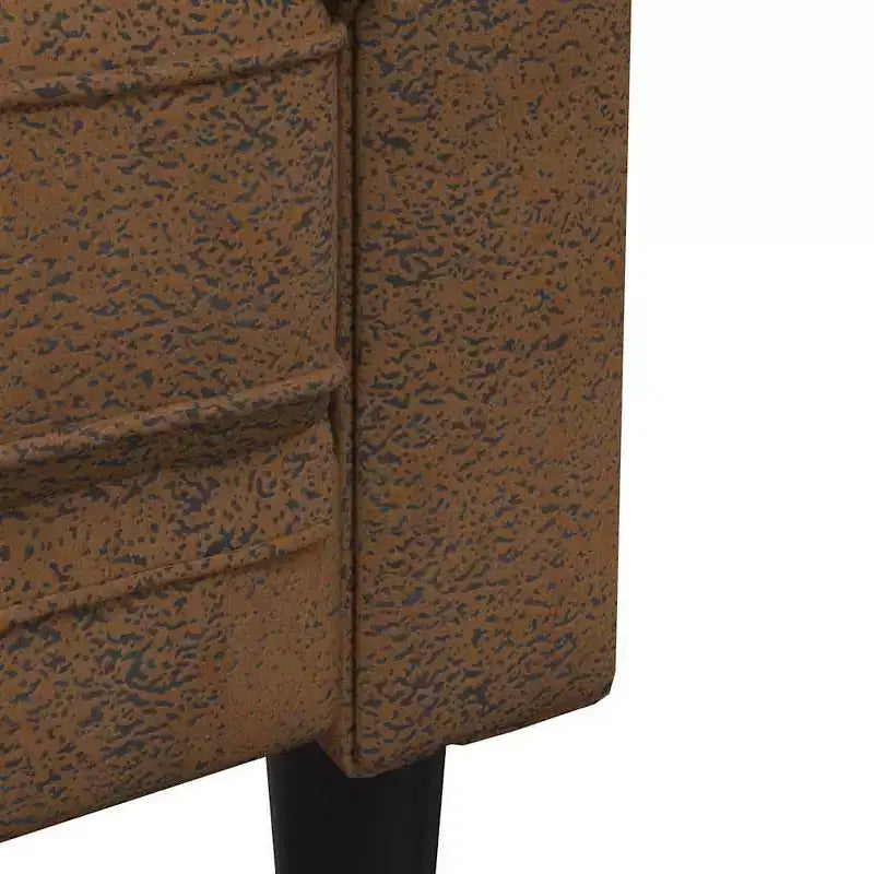 vidaXL Canapé Chesterfield 3 places - Tissu marron rembourré - Élégant et confortable