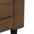 vidaXL Canapé Chesterfield 3 places - Tissu marron rembourré - Élégant et confortable