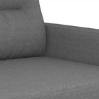 vidaXL Ensemble de 2 Canapés en Tissu avec Coussins, Chaise Longue Confortable, Cadre en Métal et Contreplaqué, Polyester Gris Foncé, pour Salon ou Coin Détente